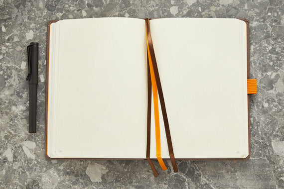 Rhodia Goalbook Dot Grid A5 Hardcover Journal - Chocolate (Ivory Paper)