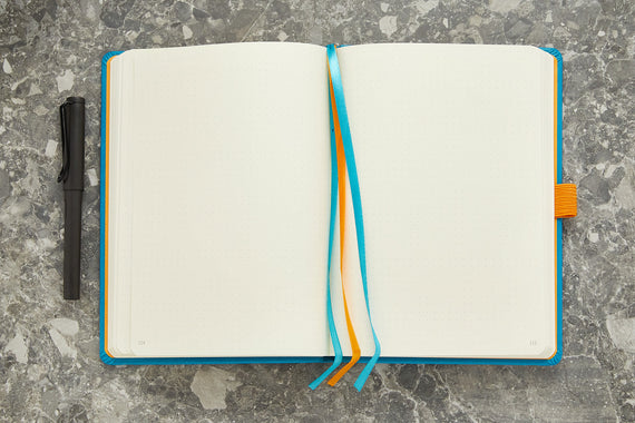 Rhodia Goalbook Dot Grid A5 Hardcover Journal - Turquoise (Ivory Paper)