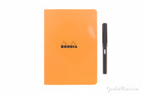 Rhodia Classic Side Staplebound A5 Notebook - Orange, Lined