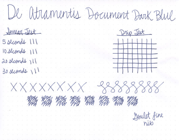 De Atramentis Document Ink - Dark Blue - 35ml Bottled Ink