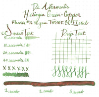 De Atramentis Pearlescent Heliogen Green-Copper - Ink Sample