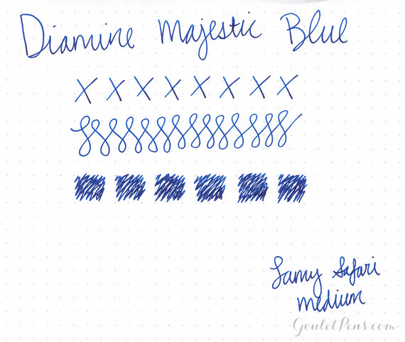 Diamine Majestic Blue - Ink Sample