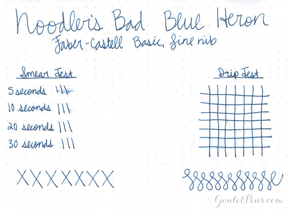 Noodler's Bad Blue Heron fountain pen ink