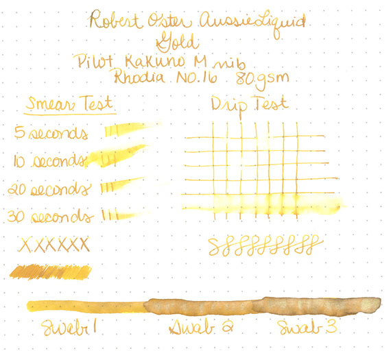 Robert Oster Aussie Liquid Gold - Ink Sample