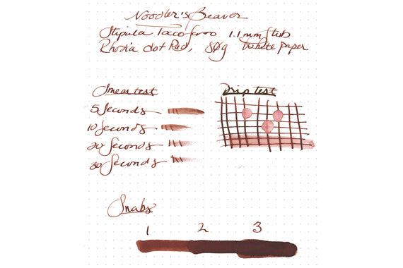 Noodler's Beaver - Ink Sample