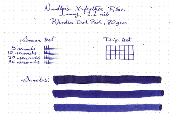 Noodler's X-Feather Blue - Ink Sample