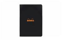 Rhodia Classic Side Staplebound A5 Notebook - Black, Lined