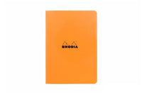 Rhodia Classic Side Staplebound A5 Notebook - Orange, Lined